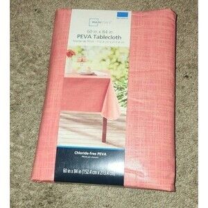 Tablecloth by Mainstay color Coral 60in X 84in